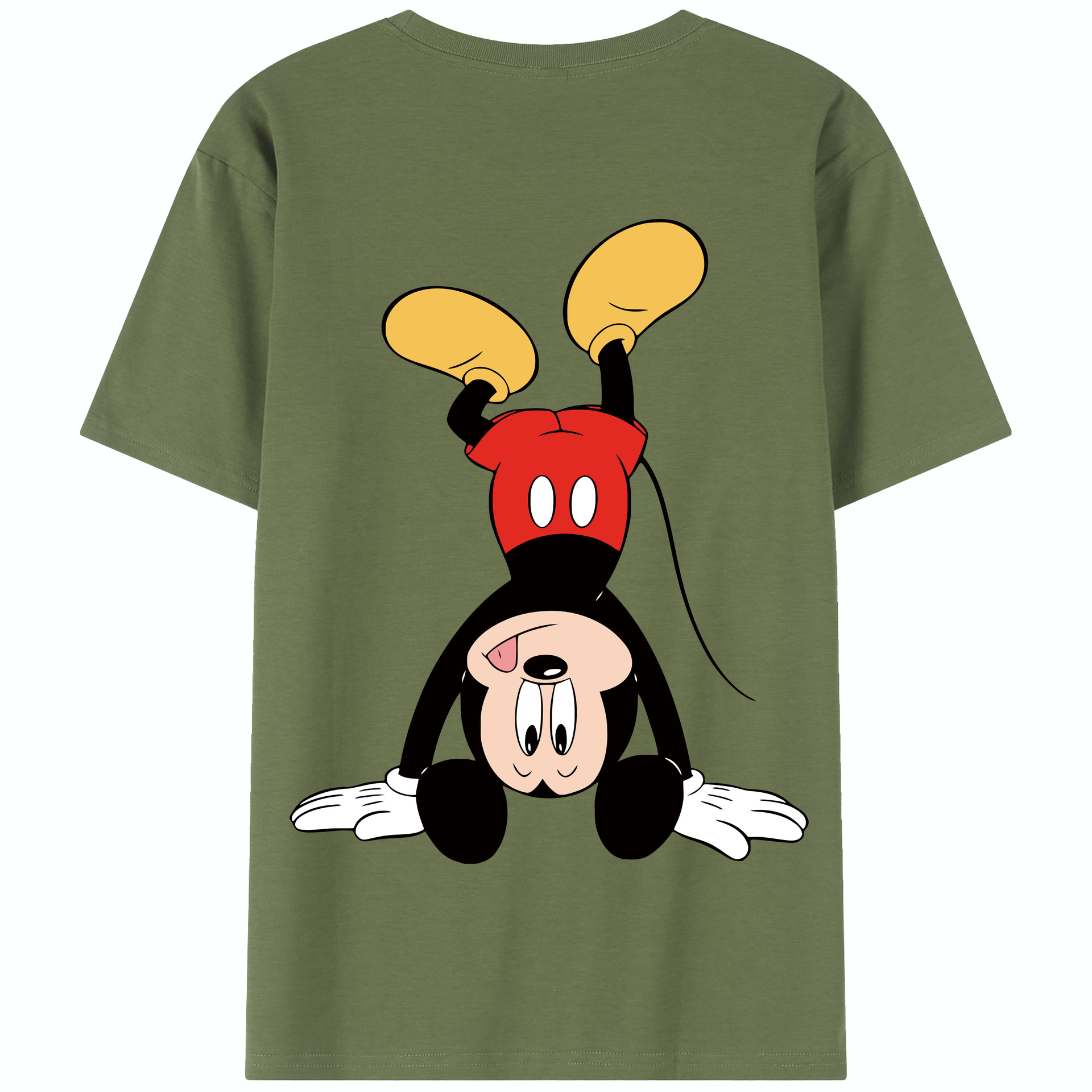 （画像用） ミッキーマウス Mickey Mouse 綿100％半袖Tシャツ（背面プリント）